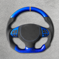 Blue Carbon Fiber Steering Wheel Fits 2007-2013 Mitsubishi Outlander / 2008-2017 Lancer