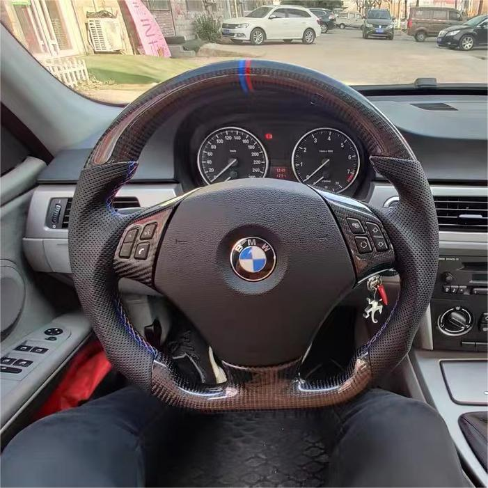 Carbon Fiber Steering Wheel Fits BMW 3 SERIES E90 E91 E92 E93 / X1 E84