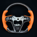Yellow Leather Carbon Fiber Steering Wheel Fits Lexus LC500 2017-2026