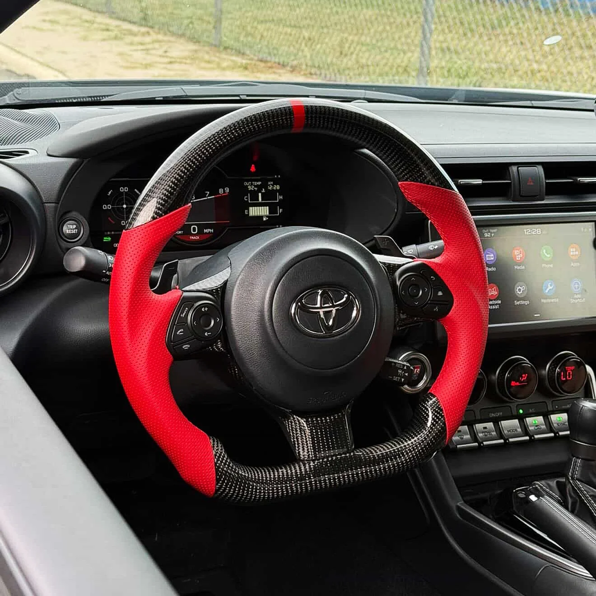 Carbon Fiber Steering Wheel Fits Toyota FT86 GT86 FRS 2017-2026 / Subaru BRZ 2017-2026