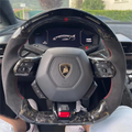 LED Forged Carbon Fiber Steering Wheel fits Lamborghini Huracan 2015-2023
