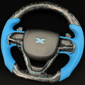 Blue Flakes Forged Carbon Fiber Steering Wheel fits 2014-2022 Jeep WK2 Grand Cherokee