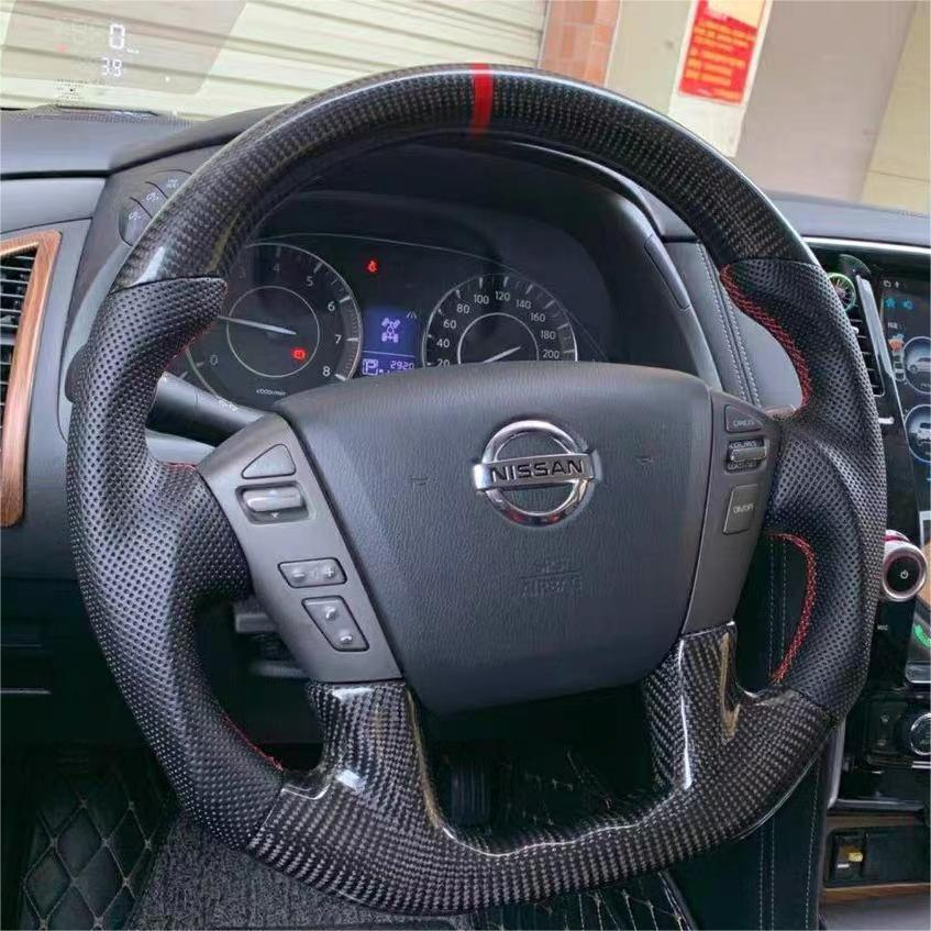 Carbon Fiber Steering Wheel fits Nissan 2013-2024 Armada / Titan