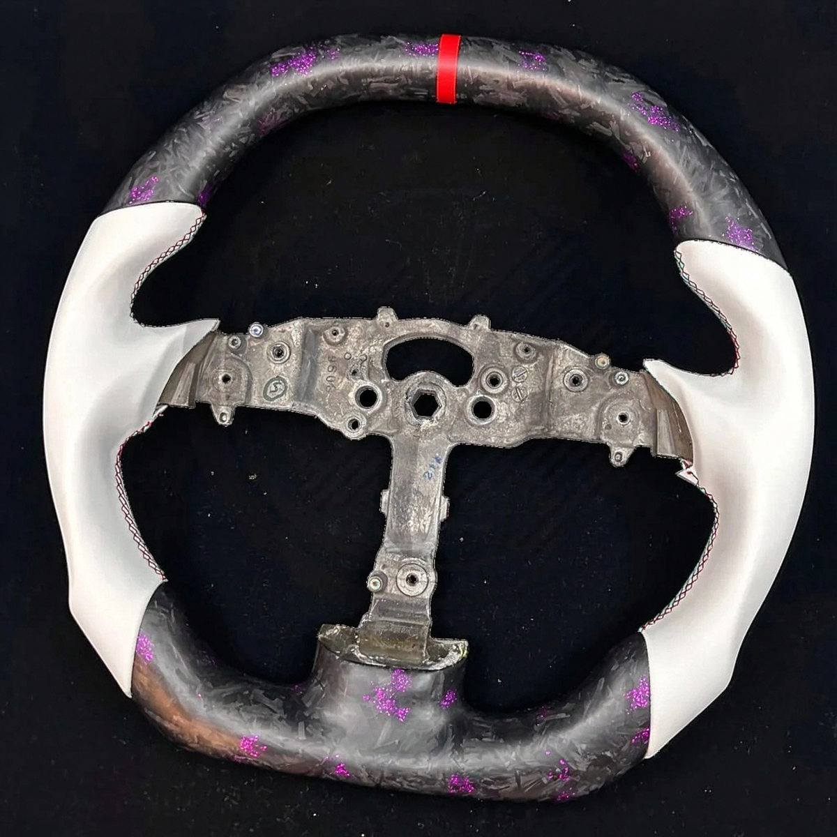 Purple Flakes Forged Carbon Fiber Steering Wheel fits 2003-2009 Mazdaspeed3 / Mazda3 | LYC Auto Parts
