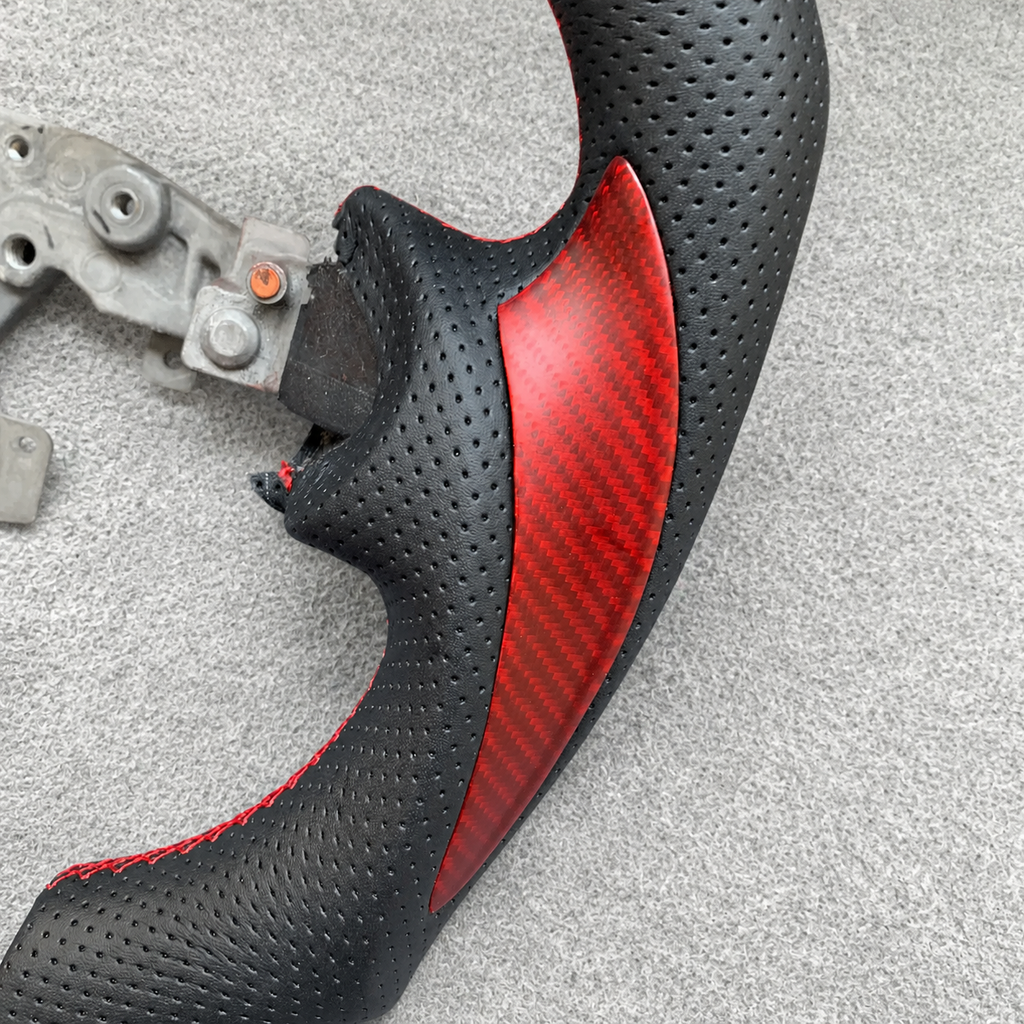 F1 Style Matte Red Carbon Fiber Steering Wheel fits 2010-2018 Nissan Juke