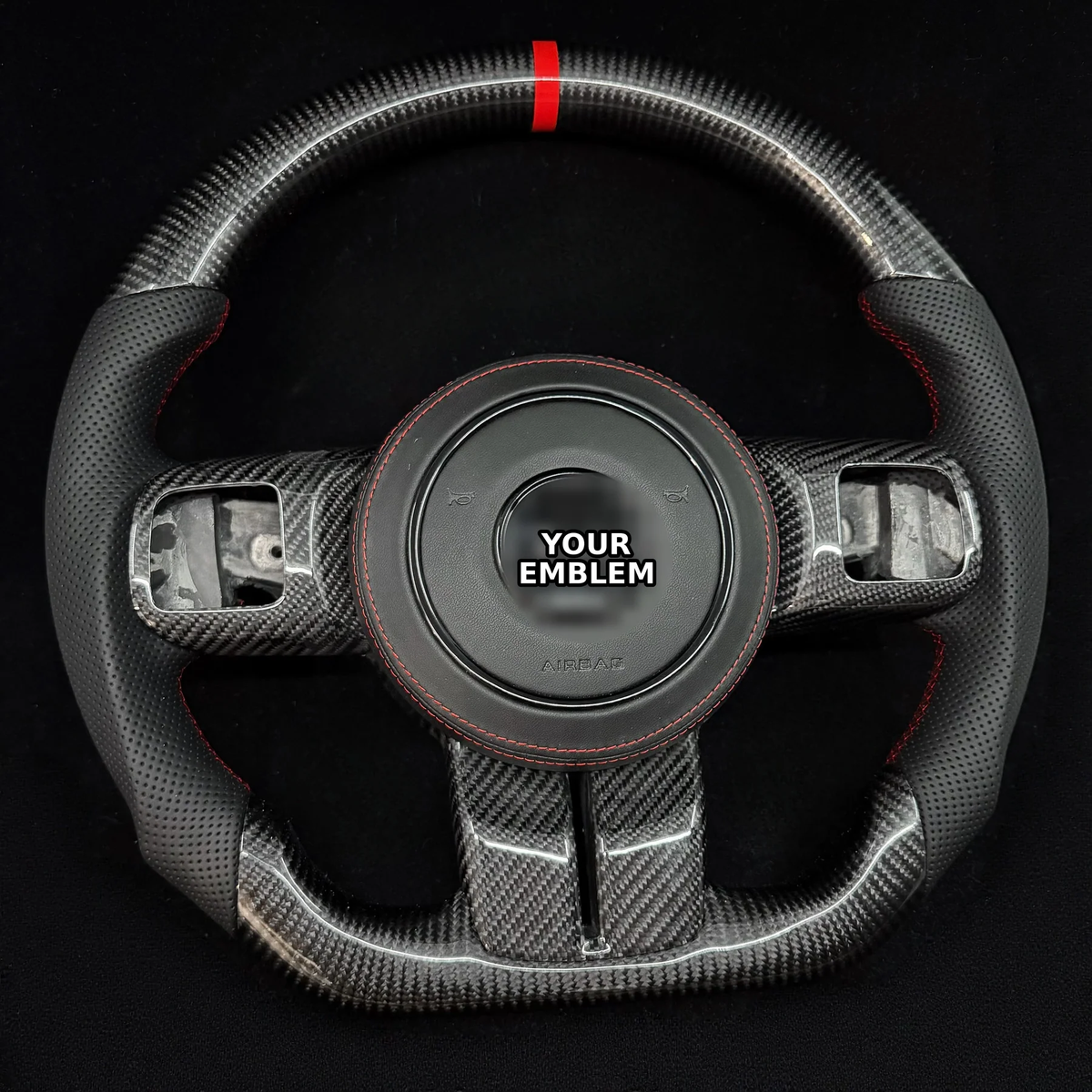 Carbon fiber steering wheel fits Jeep Wrangler 2011-2017