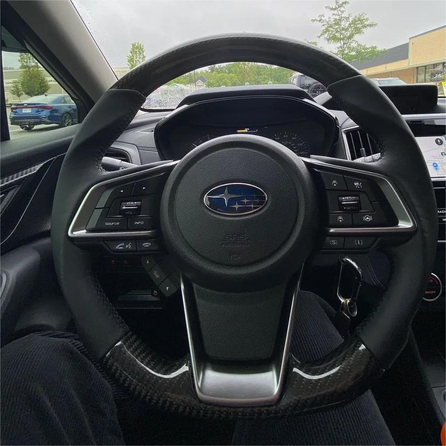Carbon Fiber Steering Wheel Fits Subaru 2018-2026 Outback / 2019-2026 Forester / 2018-2021 XV Crosstrek / 2018-2025 Legacy