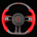 Red Twill Carbon Fiber Steering Wheel fits Ford Mustang 2018-2023