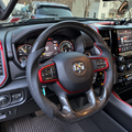 Carbon Fiber Steering Wheel fits 2019-2025 Dodge Ram 1500 2500 3500