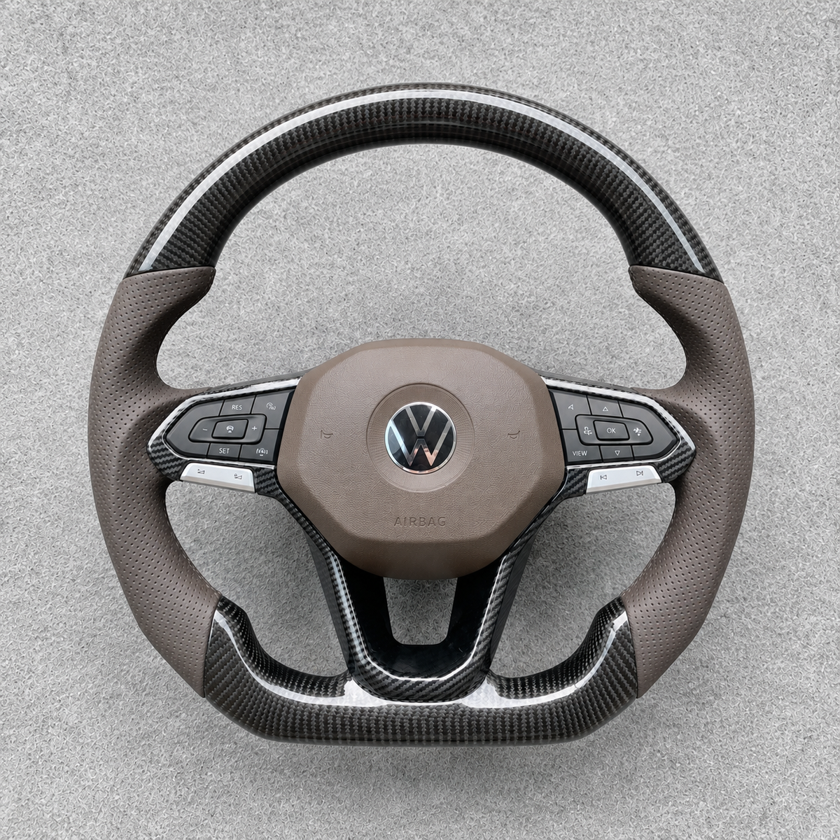 Carbon Fiber Steering Wheel Fits Volkswagen Passat 2023-2026