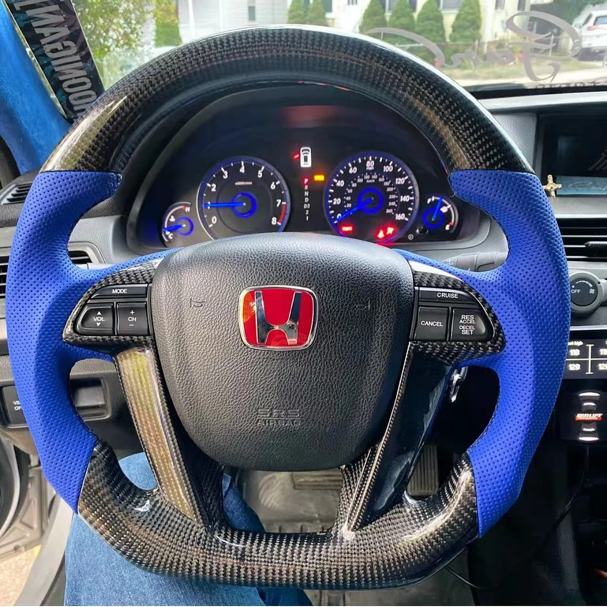 Carbon Fiber Steering Wheel Fits 2008/2009/2010/2011/2012 Honda Accord