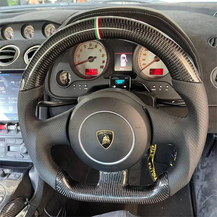Carbon Fiber Steering Wheel Fits Lamborghini 2003-2014 Gallardo