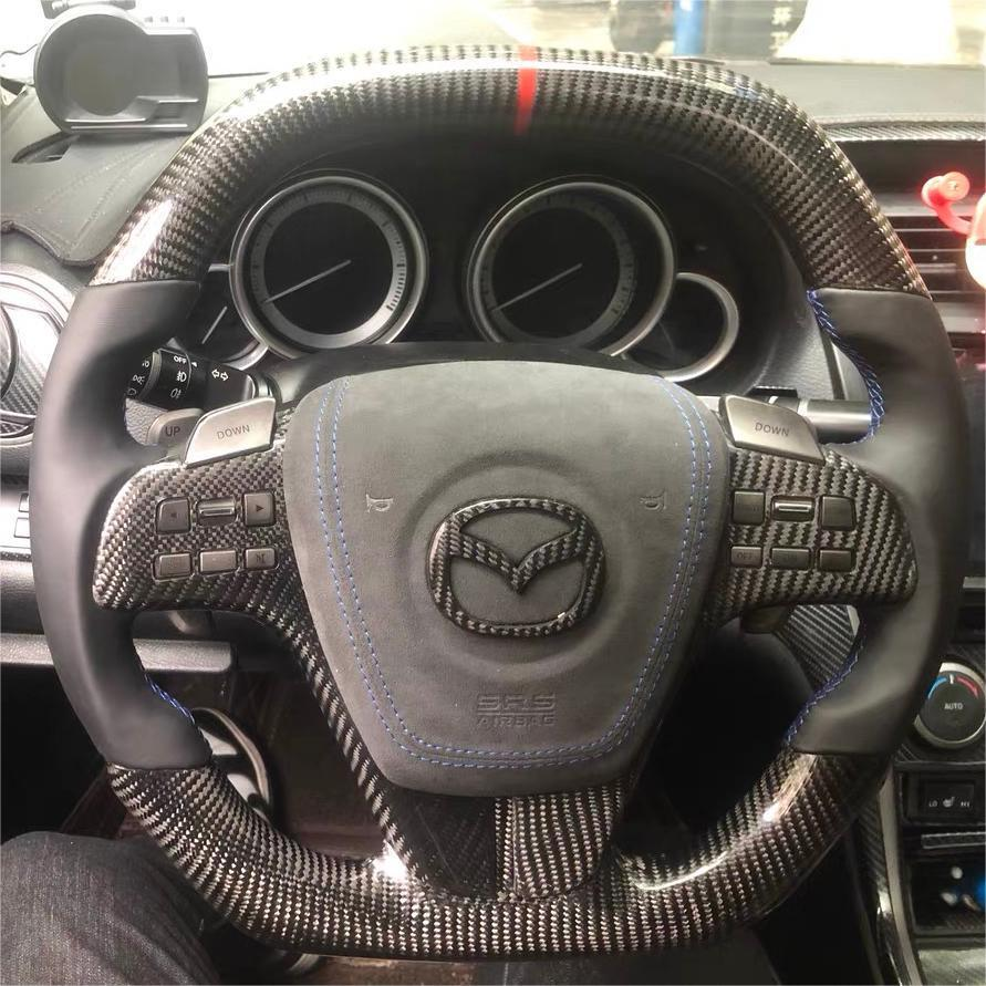 Carbon Fiber Steering Wheel fits Mazda 3 2010-2013 | LYC Auto Parts