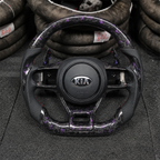 Purple Flakes Forged Carbon Fiber Steering Wheel For Kia K5