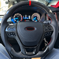 Carbon Fiber Steering Wheel Fits Ford 2013-2019 Taurus / 2011-2014 Edge / 2011-2015 Explorer / 2011-2020 Flex