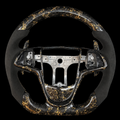 Gold Flakes Forged Carbon Fiber Steering Wheel Fits Cadillac 2015-2019 CTS CTS-V / 2013-2019 ATS ATS-V / 2014-2016 ELR