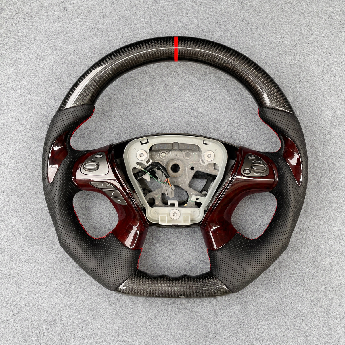Real Carbon Fiber Steering Wheel Fits Nissan 2015-2024 Murano / 2013-2020 Pathfinder
