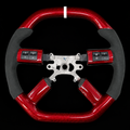 Red Carbon Fiber Steering Wheel fits 2005-2010 Chrysler 300 / Dodge 2006-2010 Charger / 2008-2010 Challenger / 2005-2008 Magnum