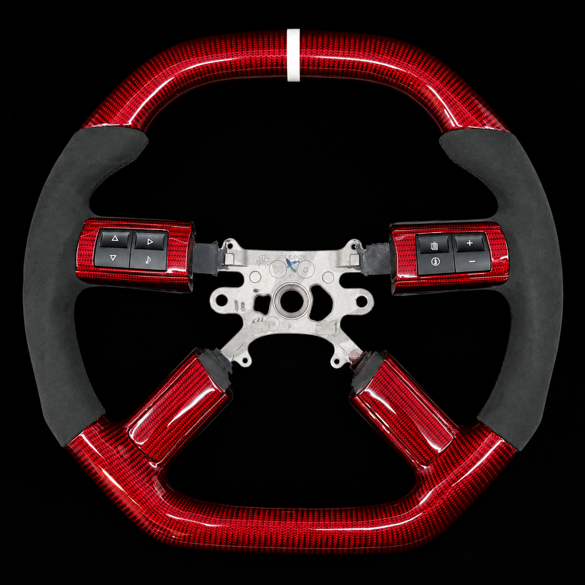 Red Carbon Fiber Steering Wheel fits 2005-2010 Chrysler 300 / Dodge 2006-2010 Charger / 2008-2010 Challenger / 2005-2008 Magnum