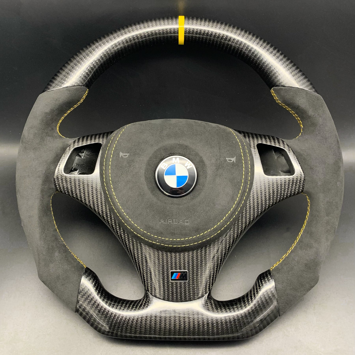 Carbon Fiber Steering Wheel fits BMW 1 SERIES E82 E88 / 3 SERIES E90 E91 E92 E93 / X1 E84