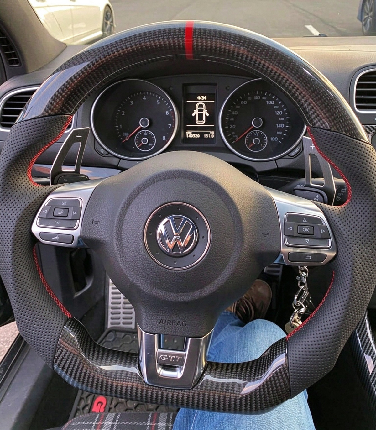 Carbon Fiber Steering Wheel fits 2010-2014 VW MK6 Golf GTI/R/Jetta GLI