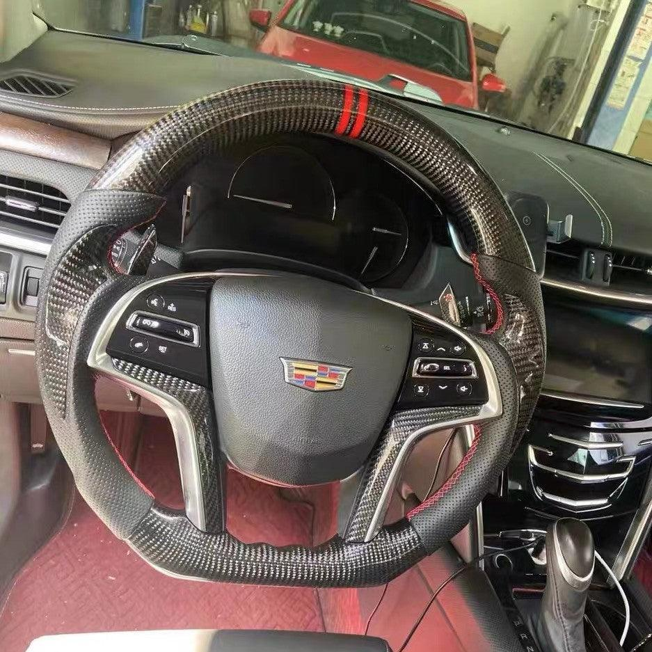 Carbon fiber steering wheel fits Cadillac 2015-2020 Escalade / 2013-2019 XTS / 2014-2016 SRX