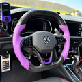 Carbon Fiber Steering Wheel Fits VW 2020+ Golf 8 MK8 GTI Passat B8 Jetta Arteon Tiguan Atlas Taos