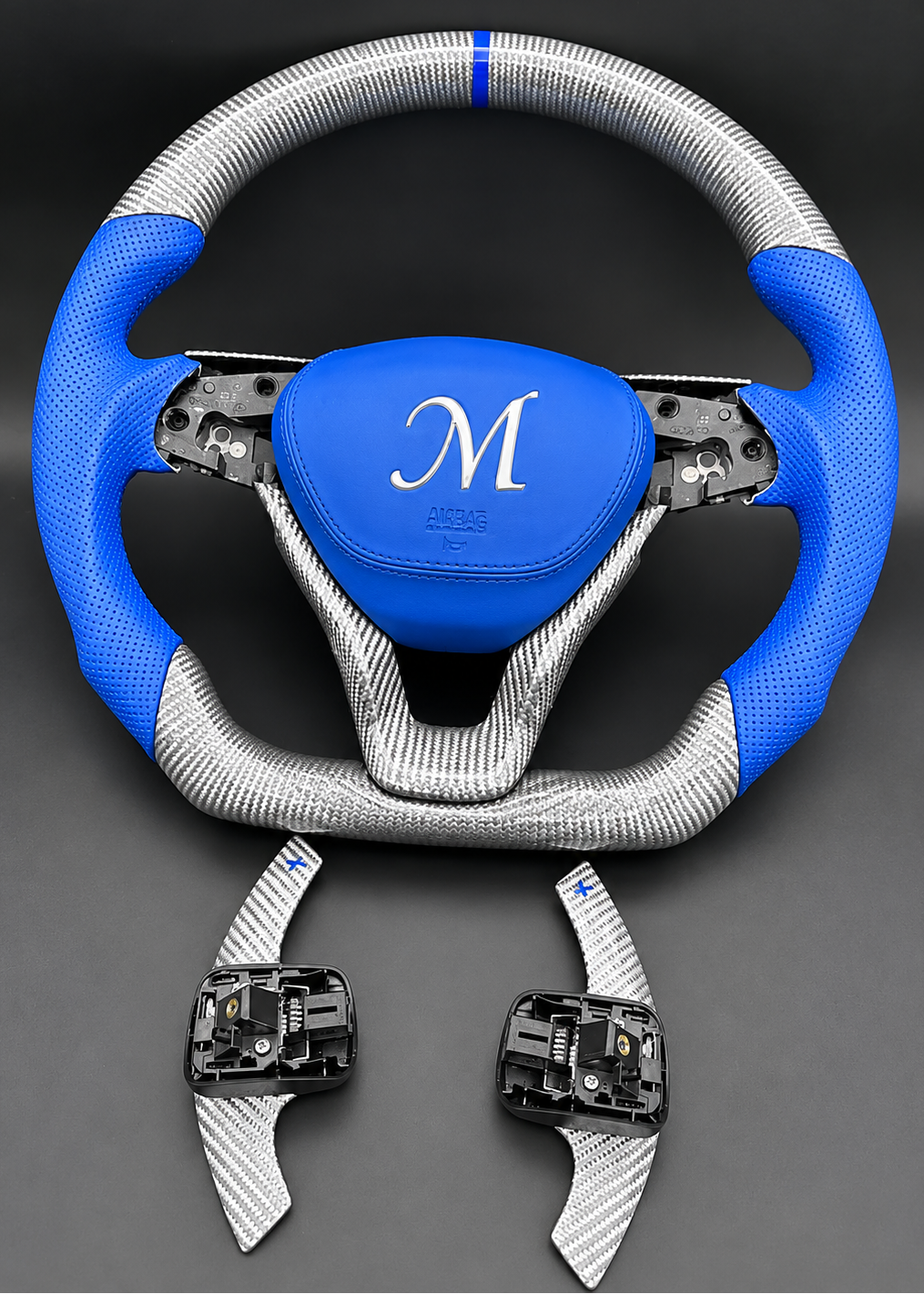 Silver Vein Carbon Fiber Steering Wheel Fits Honda 2018-2022 Accord / 2018-2022 Insight