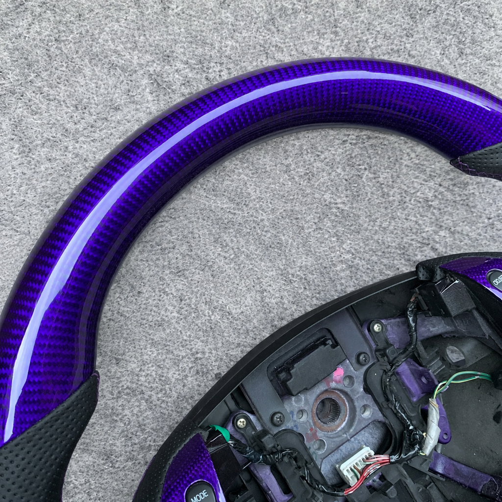 Purple carbon fiber steering wheel fits Acura TL 2004‑2006