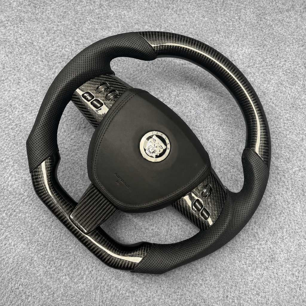 Jaguar 2007-2009 XK XKR / 2008-2015 XF | Carbon Fiber Steering Wheel