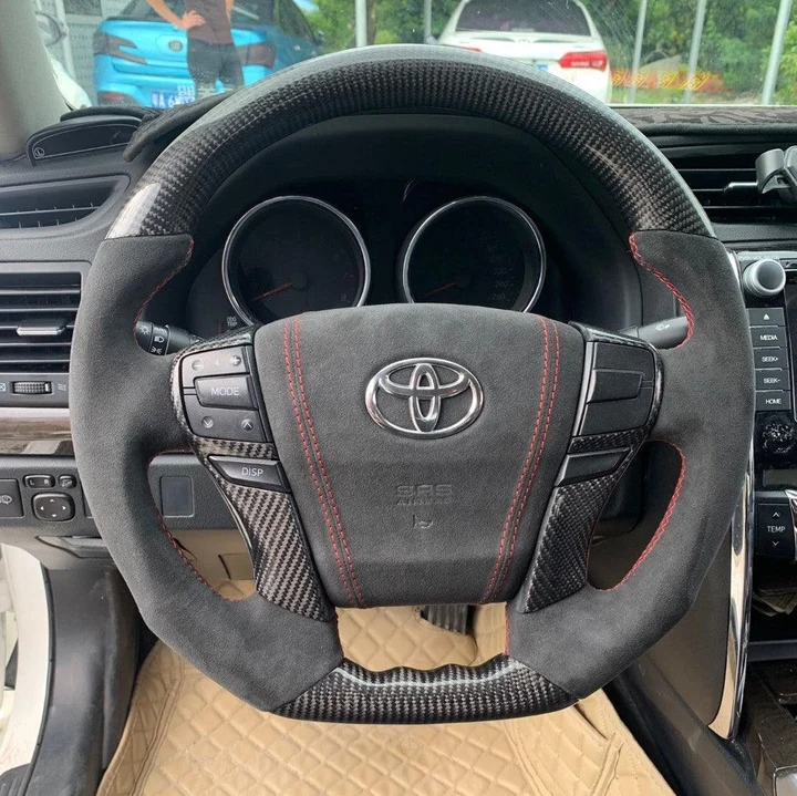 Alcantara Carbon Fiber Steering Wheel Fits Toyota Mark X Reiz