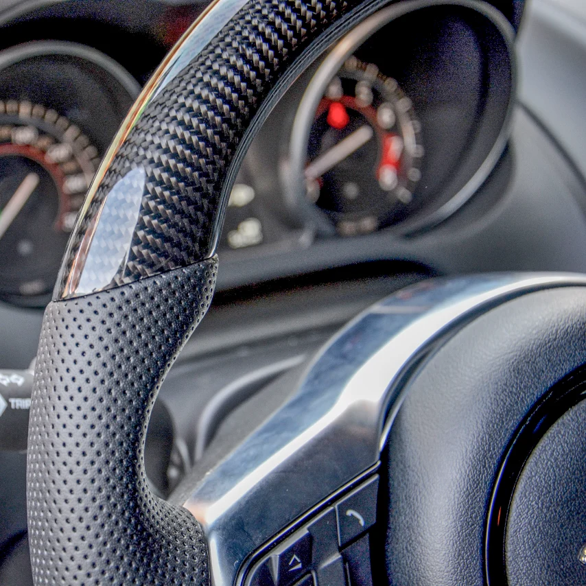 Carbon Fiber Steering Wheel fits Jaguar F-TYPE 2013-2023 / XE 2015-2019 / XF F-PACE 2016-2020 / XFL 2017-2020 / XEL E-PACE 2018-2020