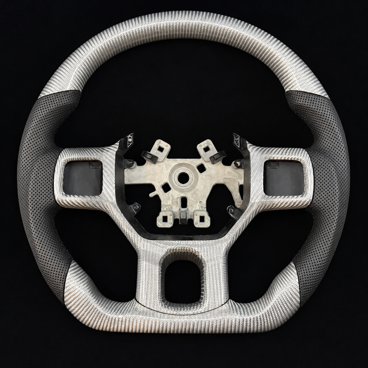White Carbon Fiber Steering Wheel fits 2012-2018 Dodge Ram 1500 2500 3500