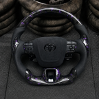 Purple Flakes Forged Carbon Fiber Steering Wheel For 9th Gen Toyota Camry