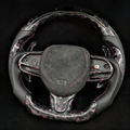 LED Purple Flakes Forged Carbon Steering Wheel fits 2015+ Chrysler 300C