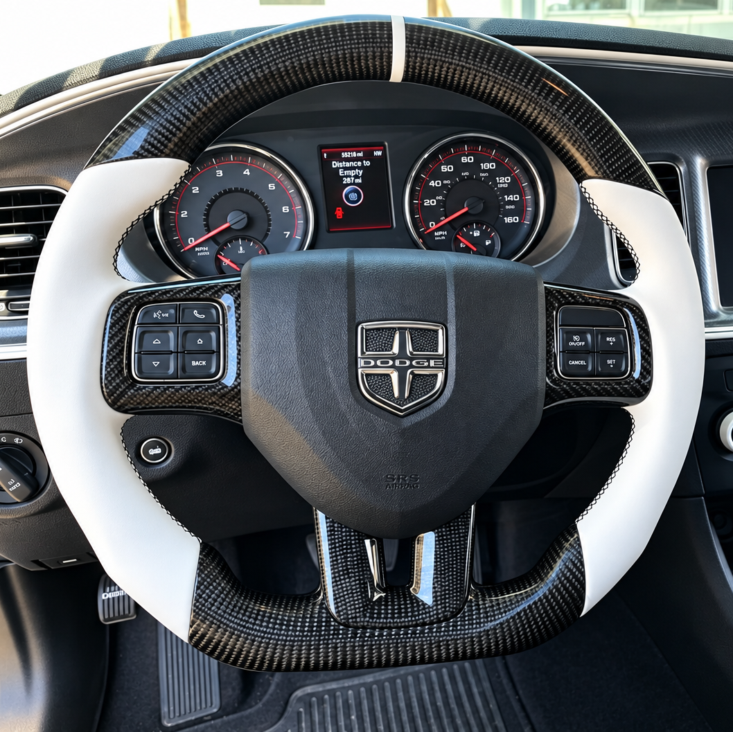 Carbon Fiber Steering Wheel Fits 2011-2014 Dodge Charger / Challenger / Durango
