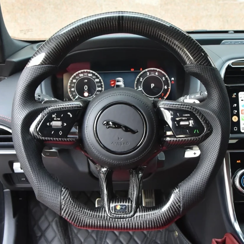 Custom Carbon Fiber Steering Wheel fits Jaguar E-Pace 2021-2026