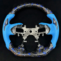 Blue Flakes Forged Carbon Fiber Steering Wheel Fits 2013–2017 Honda 9th Gen Accord