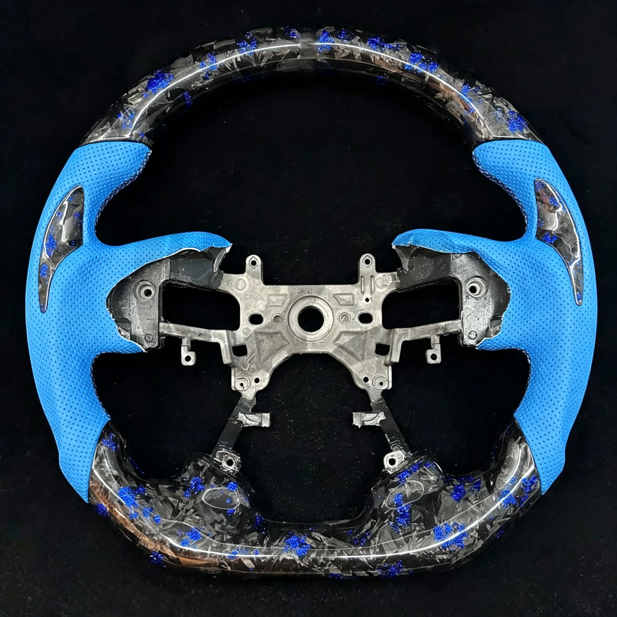 Blue Flakes Forged Carbon Fiber Steering Wheel Fits 2013–2017 Honda 9th Gen Accord