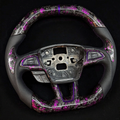 Purple flakes forged carbon fiber steering wheel fits Ford 2015-2018 Focus MK3 RS/ST / 2018-2021 EcoSport / 2017-2019 Escape