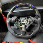 LED carbon fiber steering wheel fits Acura TSX 2004‑2008 / Honda Accord CL9 2004‑2007