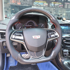 Carbon Fiber Steering Wheel Fits Cadillac 2015-2019 CTS CTS-V / 2013-2019 ATS ATS-V / 2014-2016 ELR