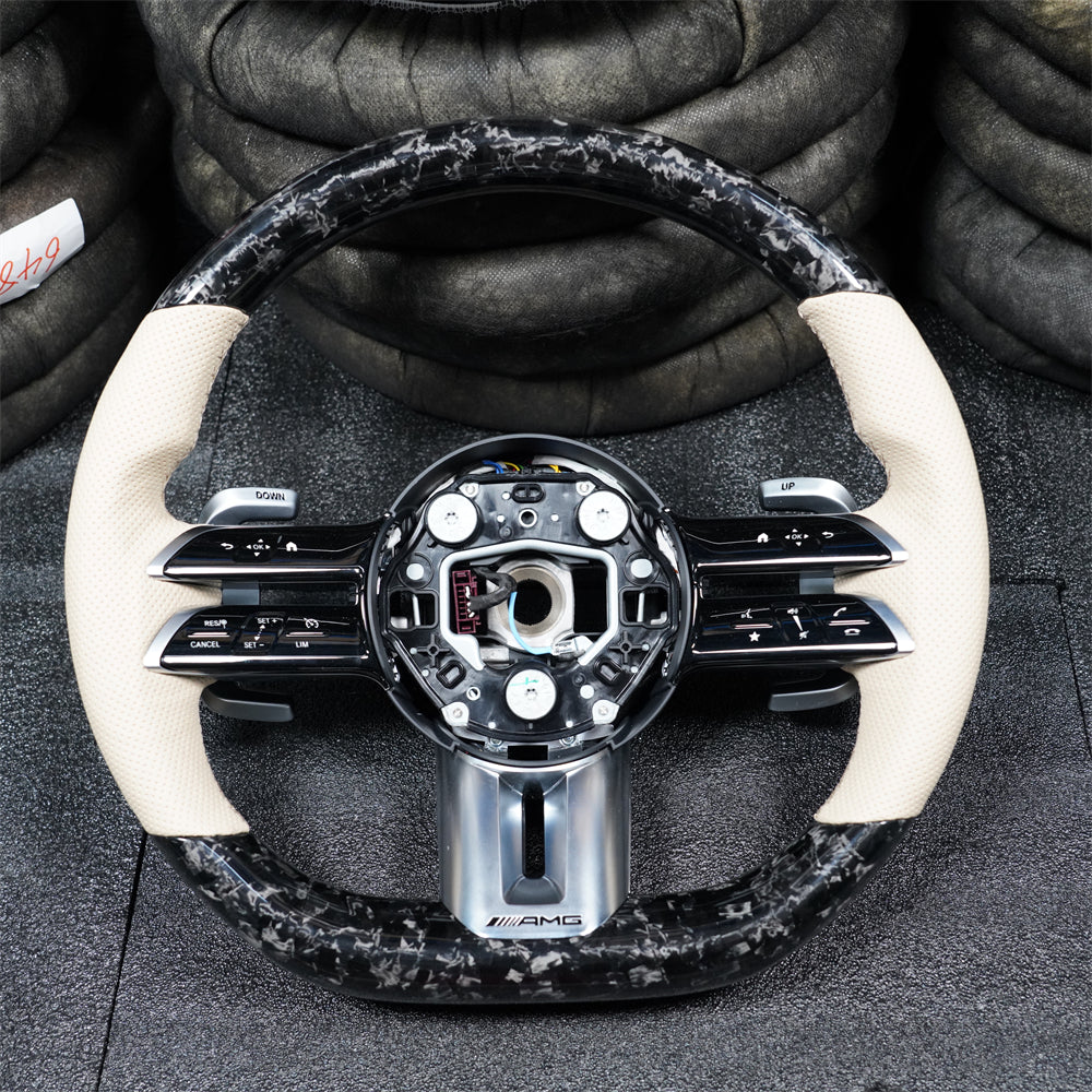 Custom Forged Carbon Fiber Steering Wheel for Mercedes-Benz W223 AMG