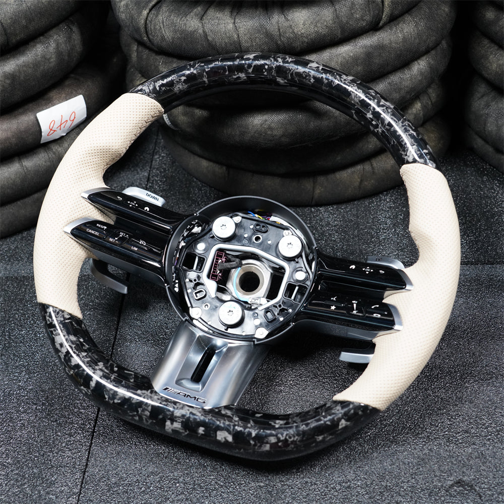 Custom Forged Carbon Fiber Steering Wheel for Mercedes-Benz W223 AMG
