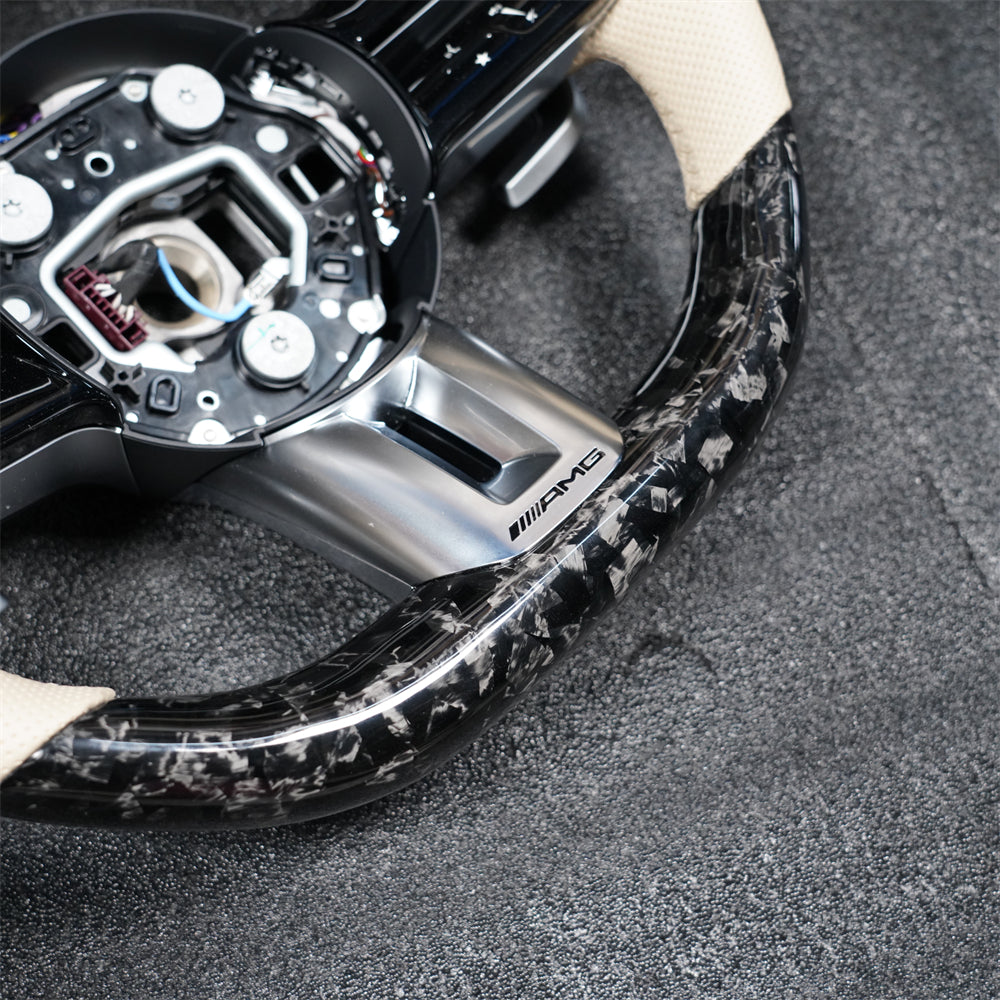 Custom Forged Carbon Fiber Steering Wheel for Mercedes-Benz W223 AMG