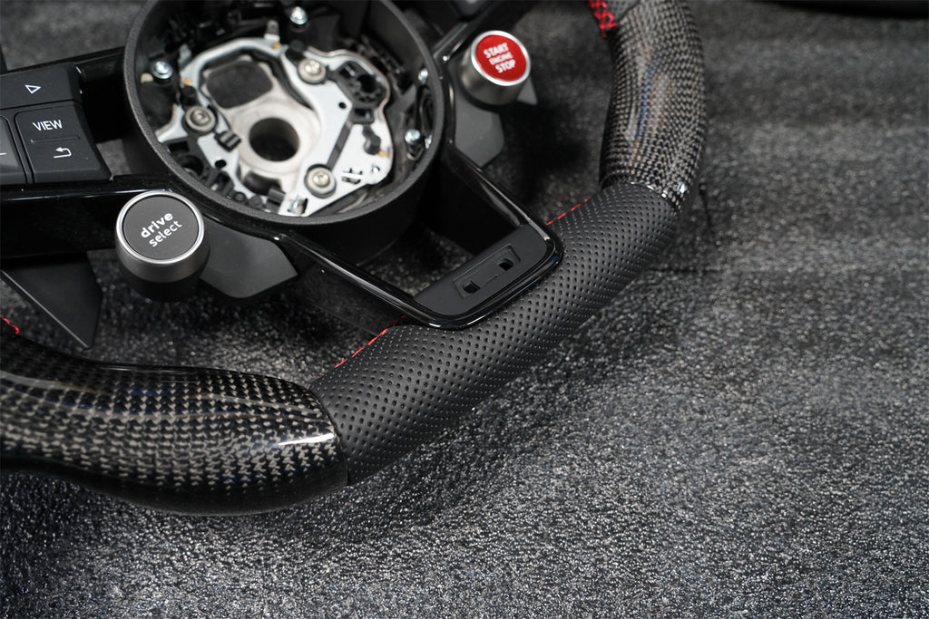 3-Spoke Carbon Fiber Steering Wheel fits Audi TT MK3 TTRS TTS R8 2016-2026