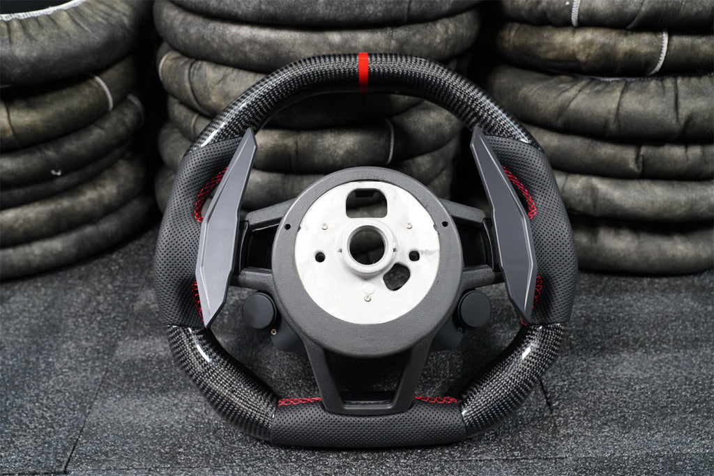 3-Spoke Carbon Fiber Steering Wheel fits Audi TT MK3 TTRS TTS R8 2016-2026