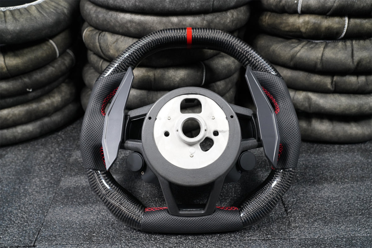 3-Spoke Carbon Fiber Steering Wheel fits Audi TT MK3 TTRS TTS R8 2016-2026