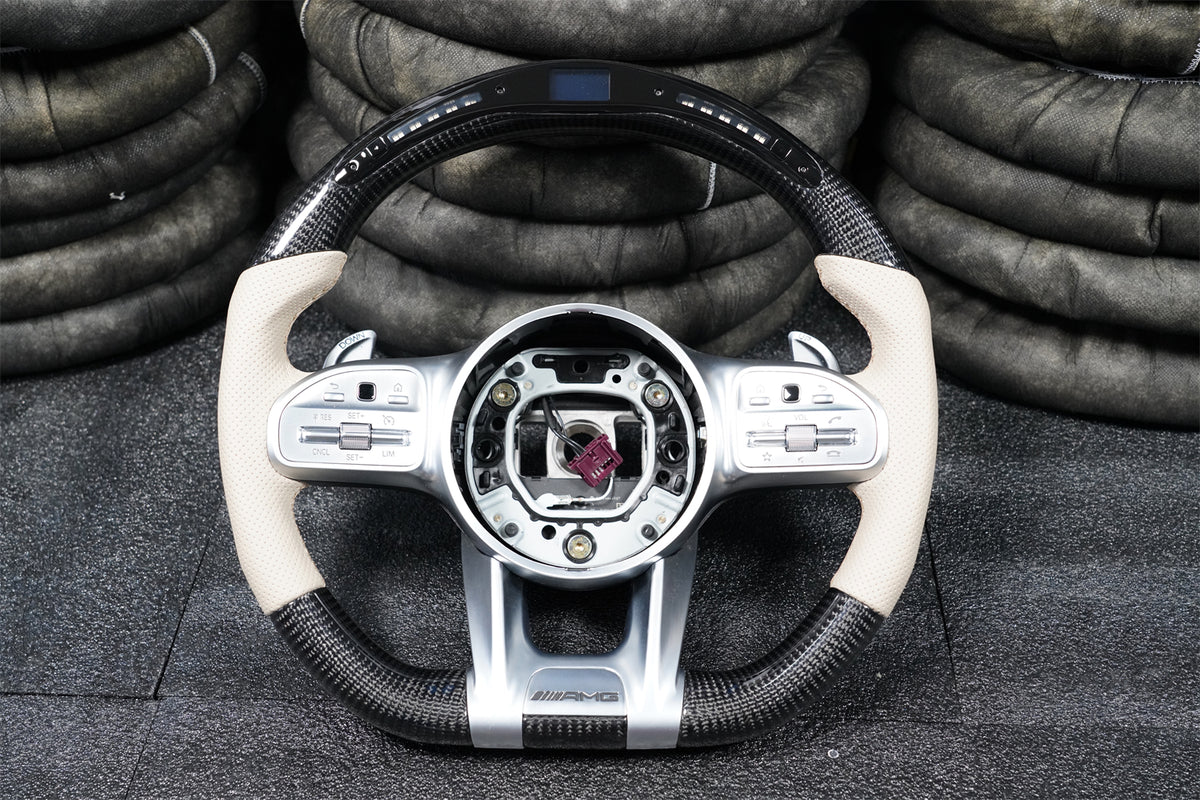 809 AMG Style LED Carbon Fiber Steering Wheel fits Mercedes Benz GLE53 GLE63 AMG W167