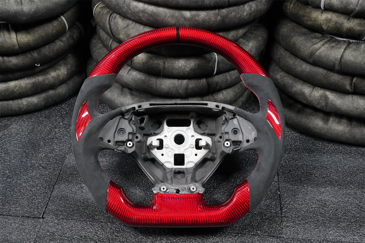 Red Carbon Fiber Steering Wheel fits Corvette C7 2014-2019